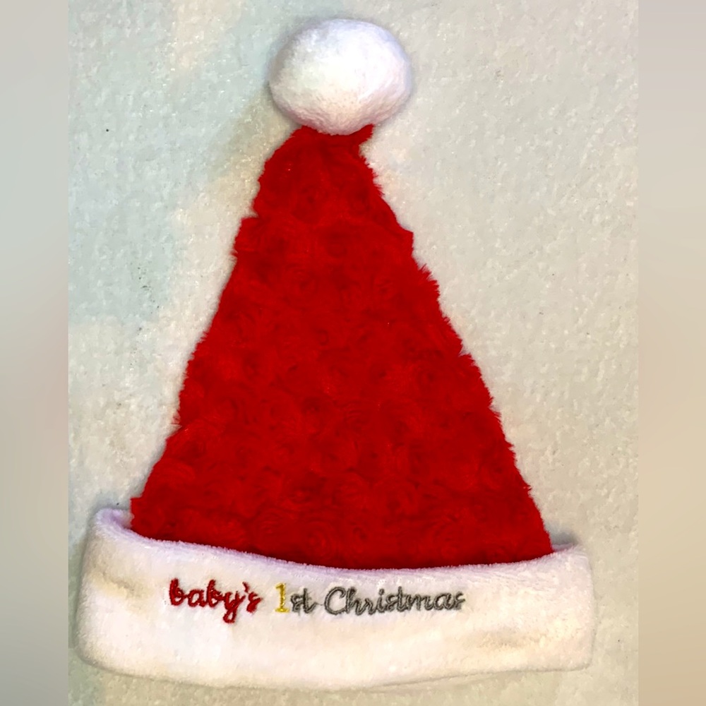 Baby’s First Christmas hat newborn-3months. Very soft hat.